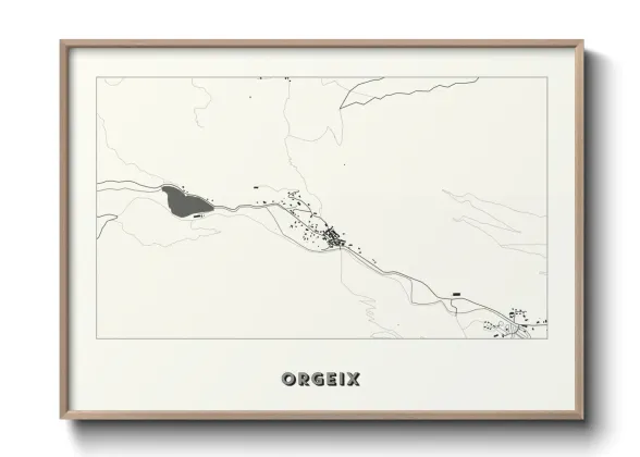 Une affiche de carte sur Orgeix
