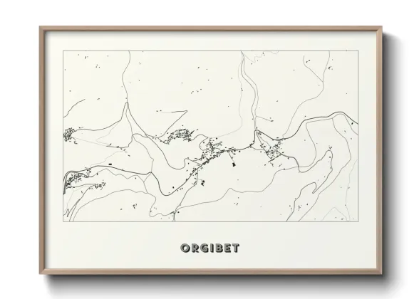 Une affiche de carte sur Orgibet