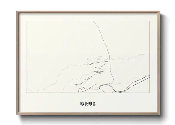 Une affiche de carte sur Orus