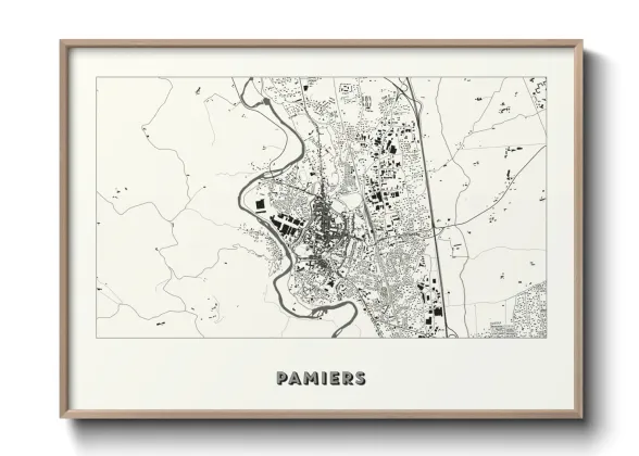 Une affiche de carte sur Pamiers