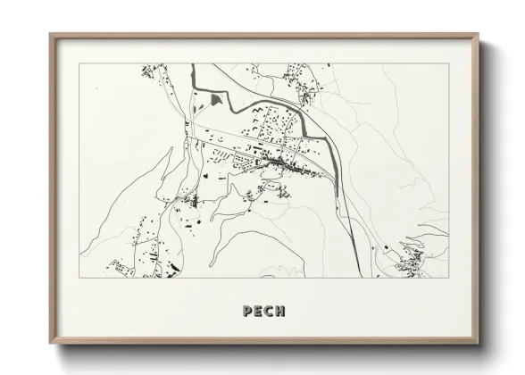 Une affiche de carte sur Pech