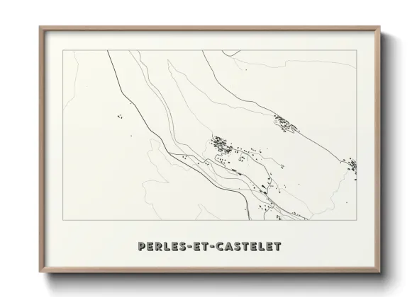Une affiche de carte sur Perles-et-Castelet