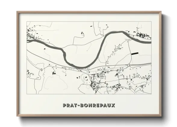 Une affiche de carte sur Prat-Bonrepaux