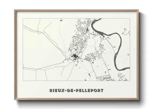 Une affiche de carte sur Rieux-de-Pelleport