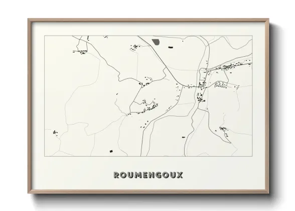 Une affiche de carte sur Roumengoux