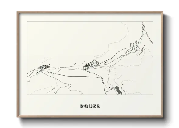 Une affiche de carte sur Rouze