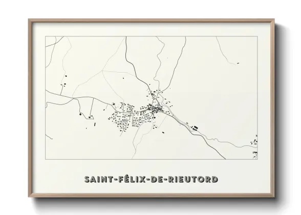 Une affiche de carte sur Saint-Félix-de-Rieutord