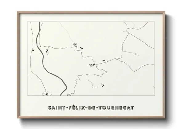 Une affiche de carte sur Saint-Félix-de-Tournegat