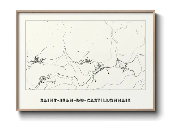 Une affiche de carte sur Saint-Jean-du-Castillonnais