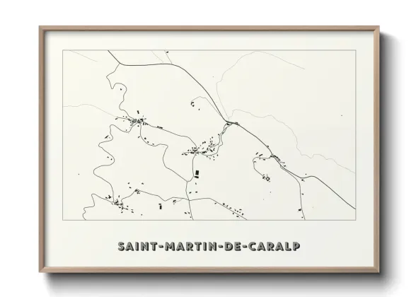 Une affiche de carte sur Saint-Martin-de-Caralp