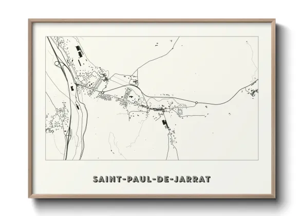 Une affiche de carte sur Saint-Paul-de-Jarrat