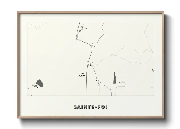 Une affiche de carte sur Sainte-Foi