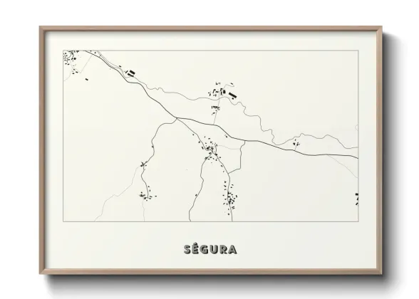 Une affiche de carte sur Ségura