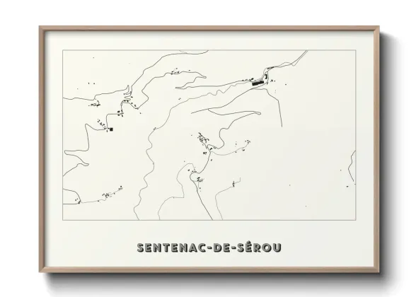 Une affiche de carte sur Sentenac-de-Sérou