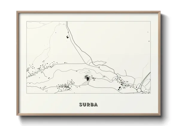Une affiche de carte sur Surba