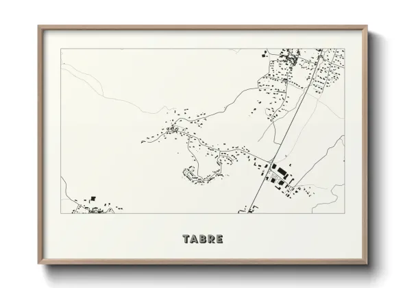 Une affiche de carte sur Tabre