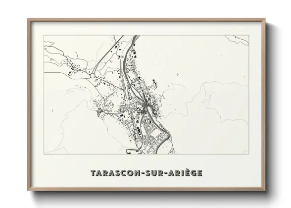 Une affiche de carte sur Tarascon-sur-Ariège