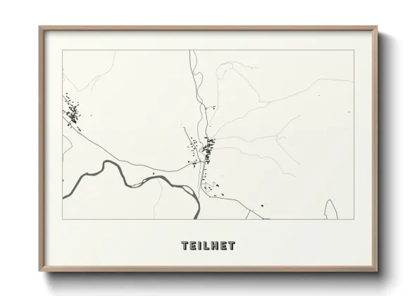 Une affiche de carte sur Teilhet