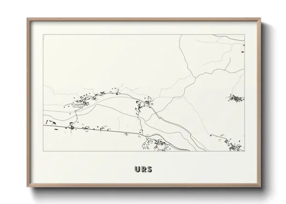 Une affiche de carte sur Urs
