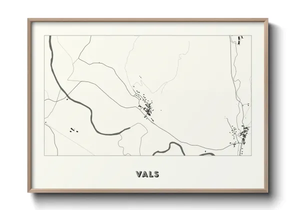 Une affiche de carte sur Vals