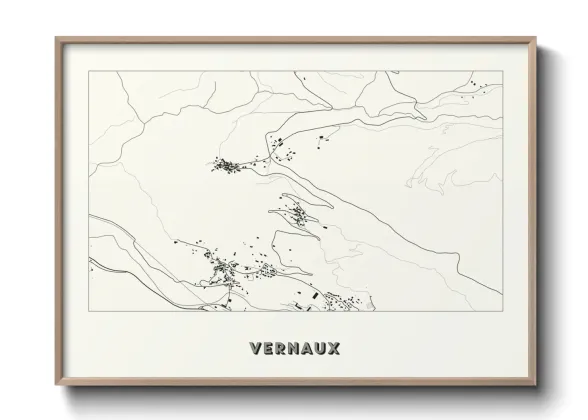 Une affiche de carte sur Vernaux