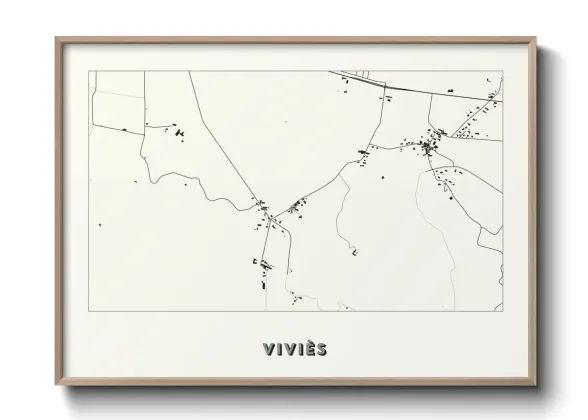 Une affiche de carte sur Viviès