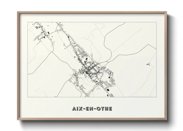 Une affiche de carte sur Aix-en-Othe