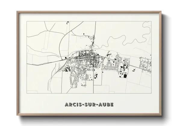 Une affiche de carte sur Arcis-sur-Aube