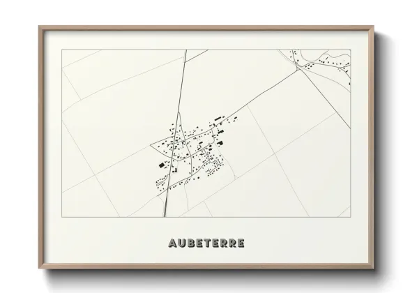 Une affiche de carte sur Aubeterre