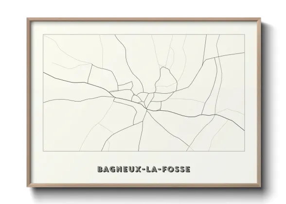 Une affiche de carte sur Bagneux-la-Fosse