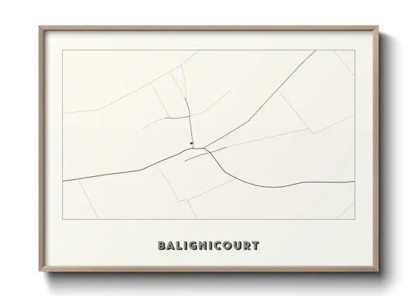 Une affiche de carte sur Balignicourt