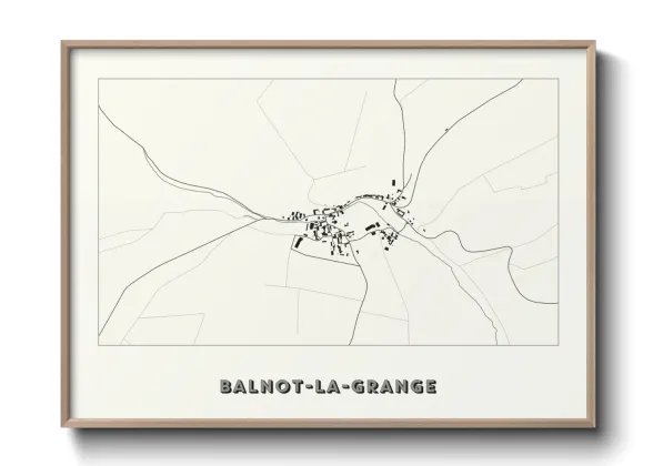 Une affiche de carte sur Balnot-la-Grange