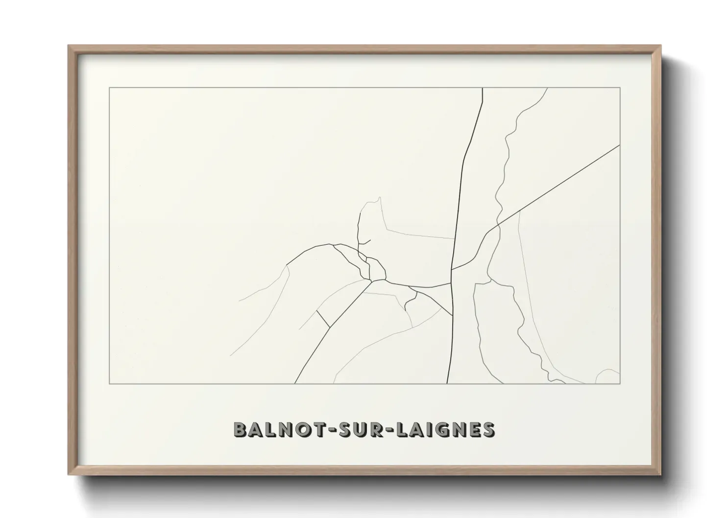 Un poster carteBalnot-sur-Laignes