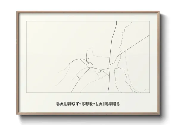 Une affiche de carte sur Balnot-sur-Laignes
