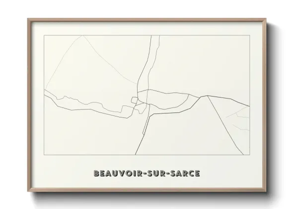 Une affiche de carte sur Beauvoir-sur-Sarce