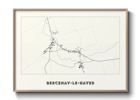 Une affiche de carte sur Bercenay-le-Hayer