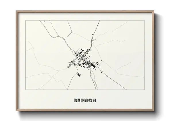Une affiche de carte sur Bernon