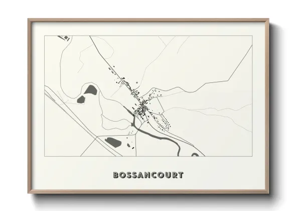 Une affiche de carte sur Bossancourt