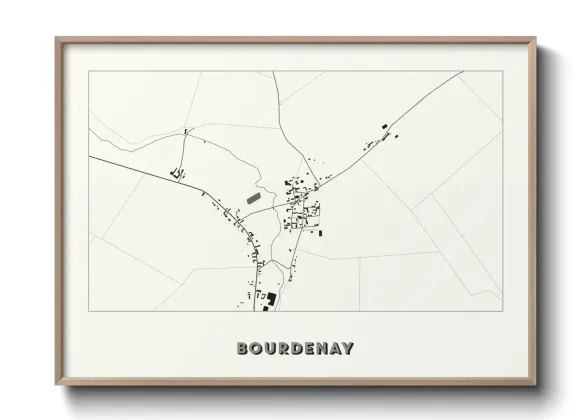 Une affiche de carte sur Bourdenay