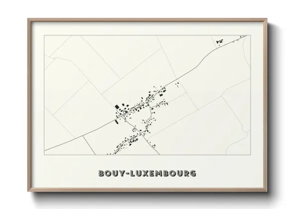 Une affiche de carte sur Bouy-Luxembourg