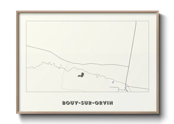Une affiche de carte sur Bouy-sur-Orvin