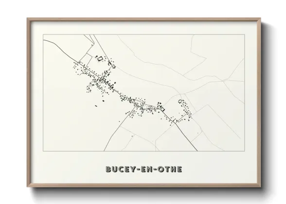 Une affiche de carte sur Bucey-en-Othe