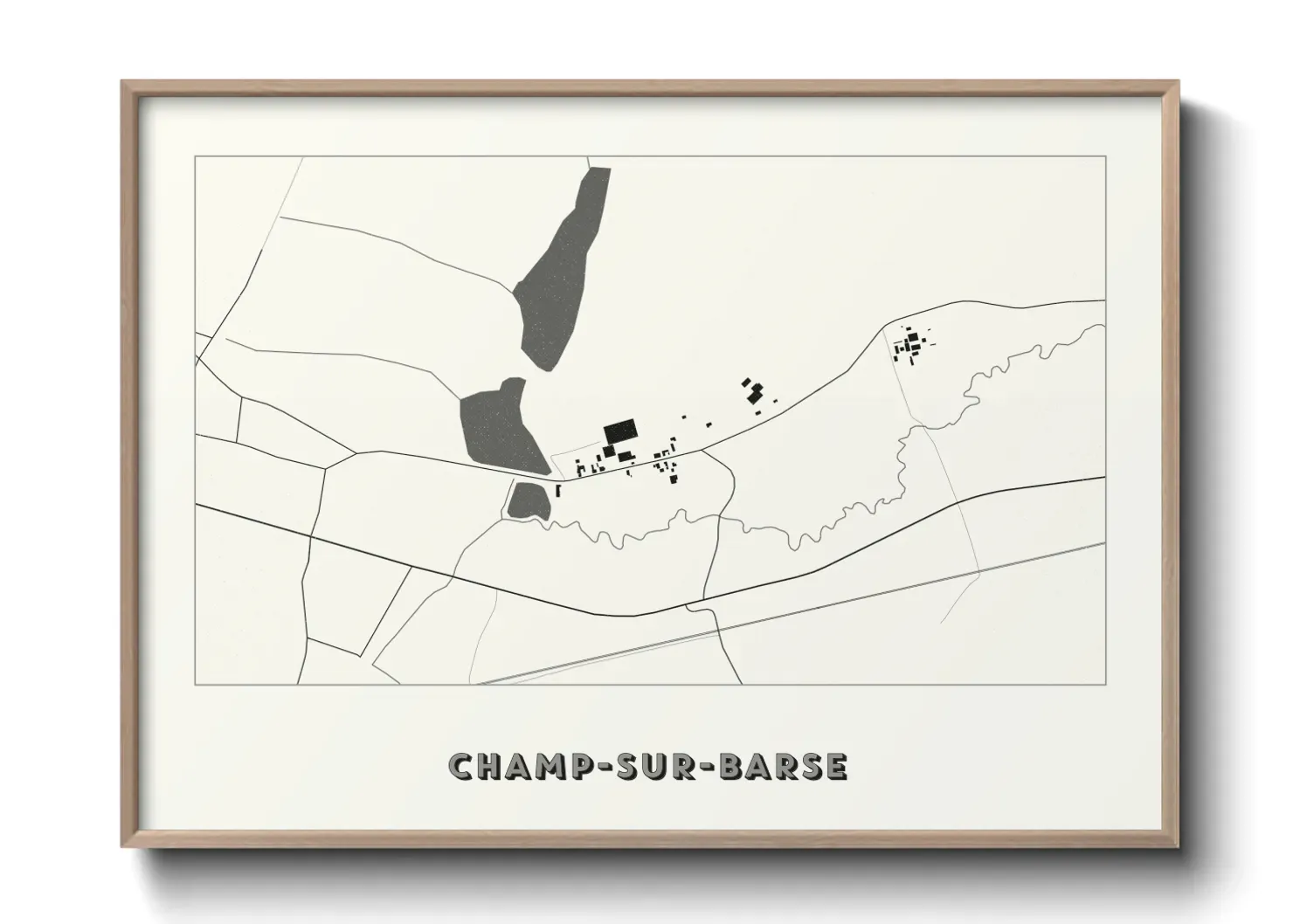 Un poster carteChamp-sur-Barse