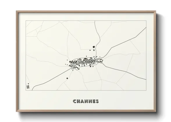 Une affiche de carte sur Channes
