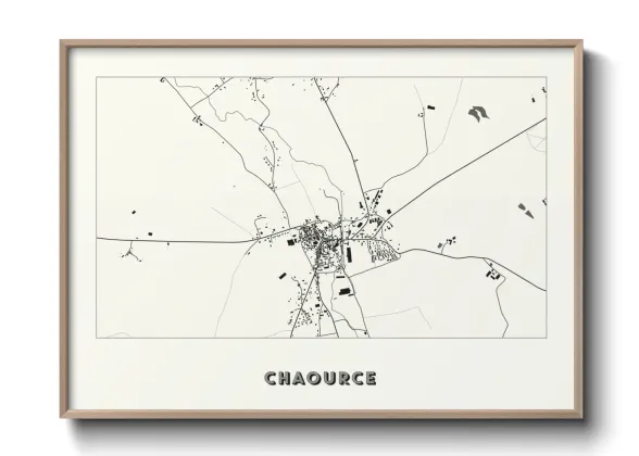 Une affiche de carte sur Chaource