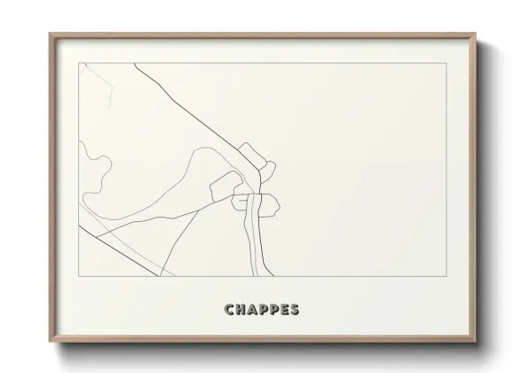 Une affiche de carte sur Chappes