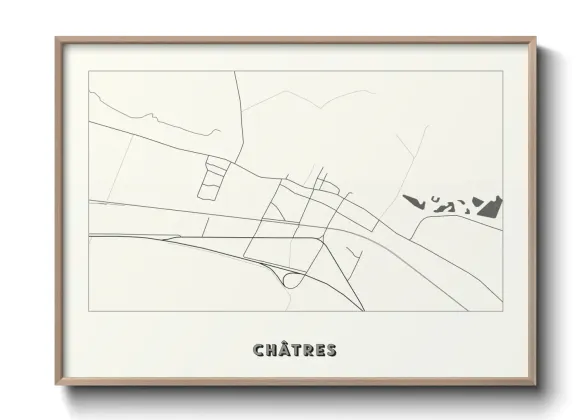 Une affiche de carte sur Châtres