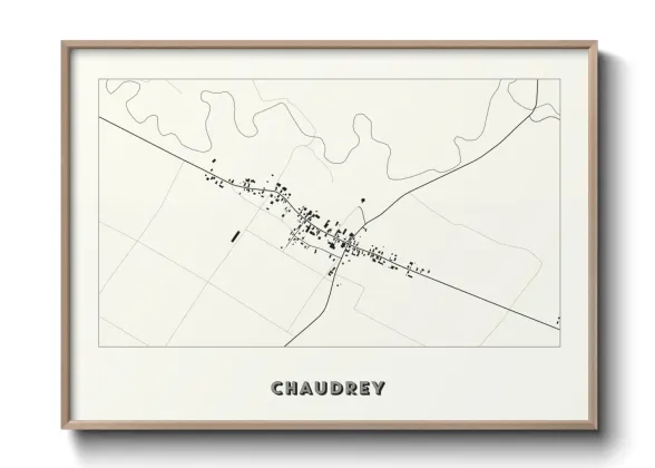 Une affiche de carte sur Chaudrey