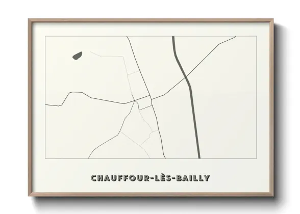 Une affiche de carte sur Chauffour-lès-Bailly