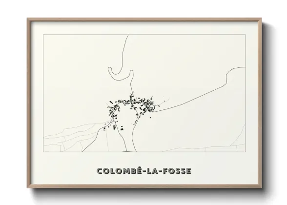 Une affiche de carte sur Colombé-la-Fosse
